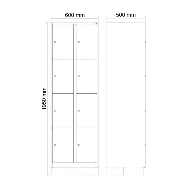 Produktbild C+P Fächerschrank Classic Plus, 4 Fächer übereinander, Abteilbreite 30 cm, mit Sockel (60 cm, 195 cm)