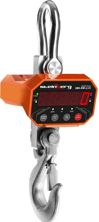 Produktbild Steinberg Kranwaage LED Industriewaage Hängewaage Lastenwaage 5000 kg 1 oder 2 kg Akku