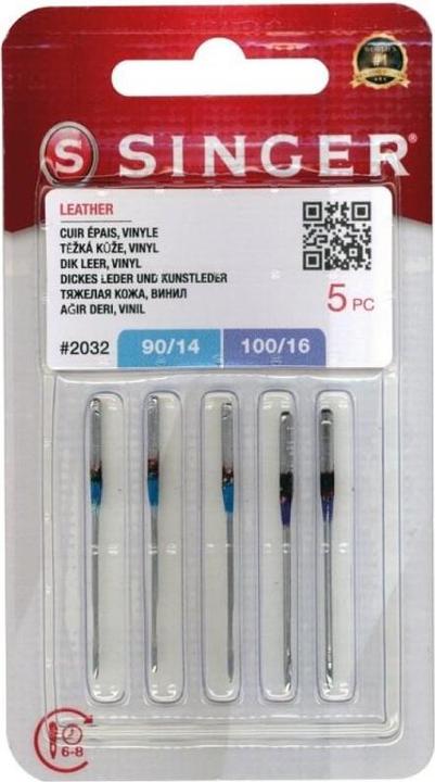 Produktbild Singer Nadel N2044S - 12/80-14/90 Blister 5St. Stickerei