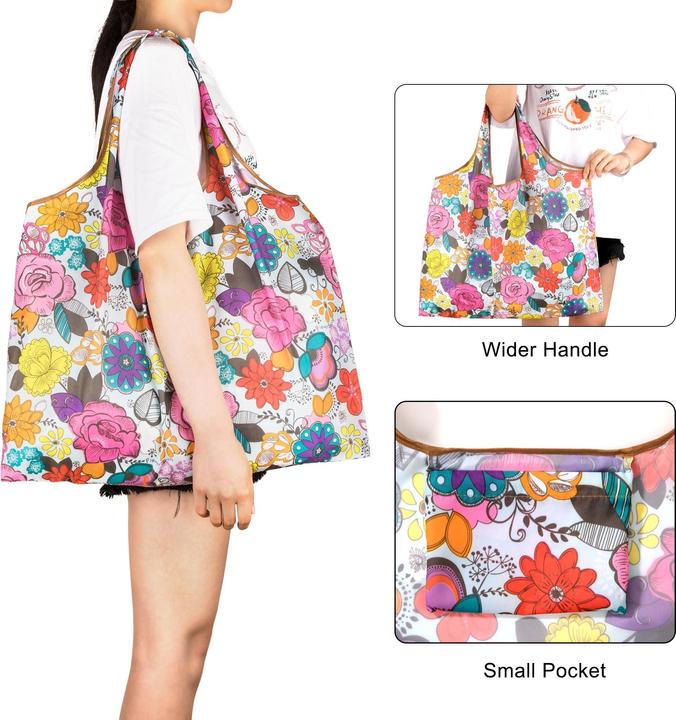 Produktbild Only-Bags.Store Faltbare Einkaufstasche Wiederverwendbare Einkaufstasche Umweltfreundliche Tragetasche