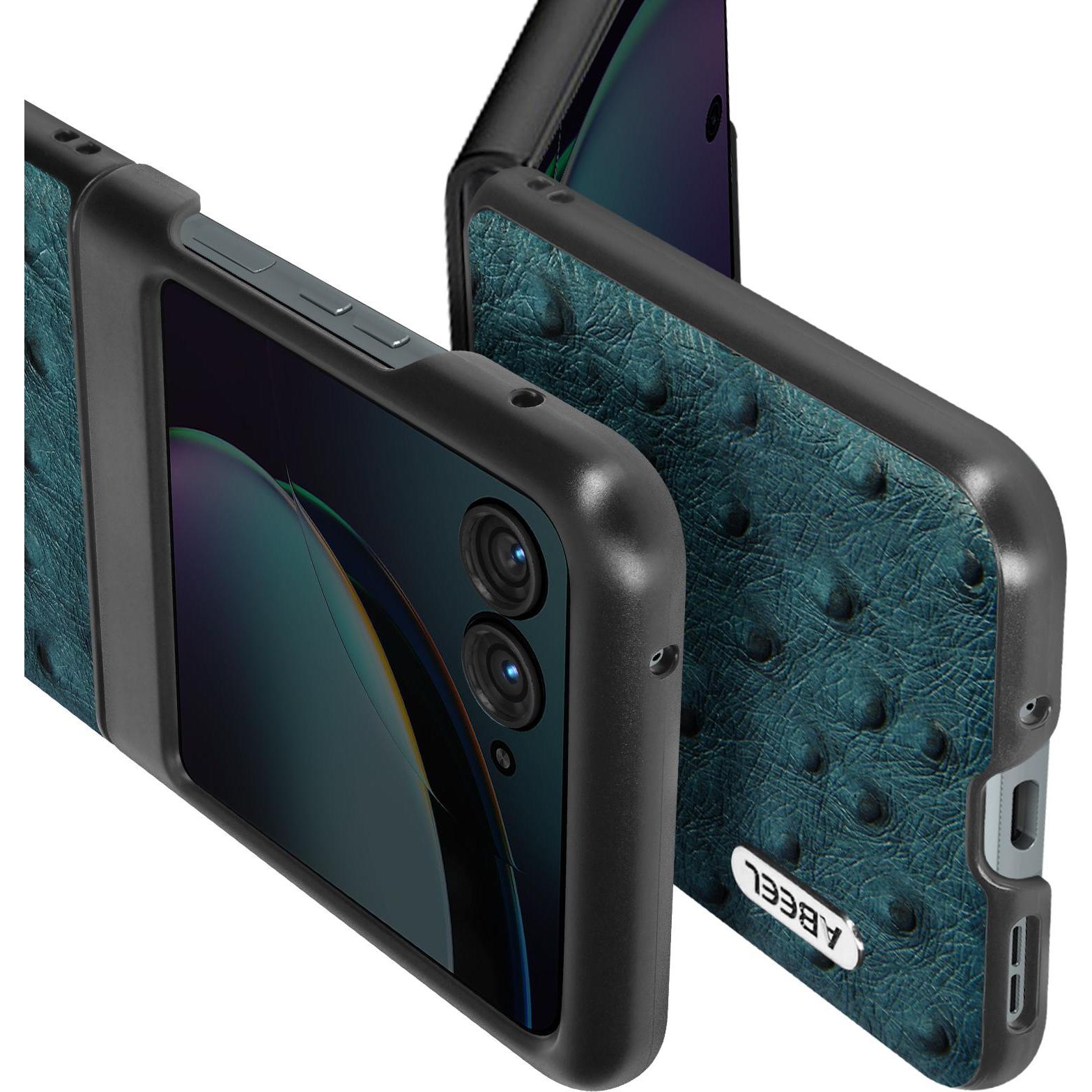 Thumbnail - Abeel Leather Bird Series (Motorola Razr 40 Ultra), Smartphone Hülle, Blau