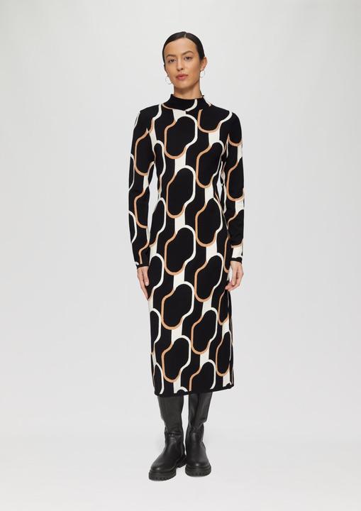 Produktbild S.Oliver Kleid Strick-Kleid mit Stehkragen (36)
