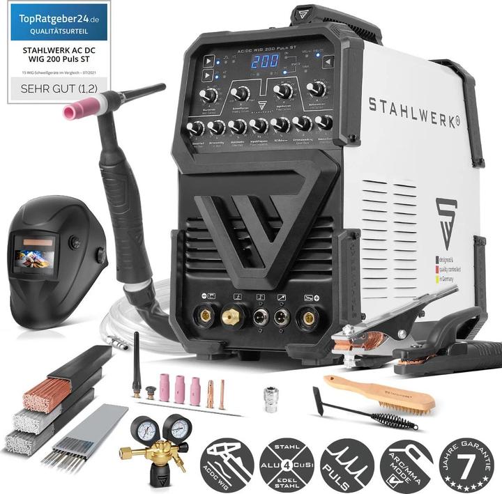 Immagine prodotto Stahlwerk Saldatrice AC/DC TIG 200 Pulse ST IGBT completamente attrezzata