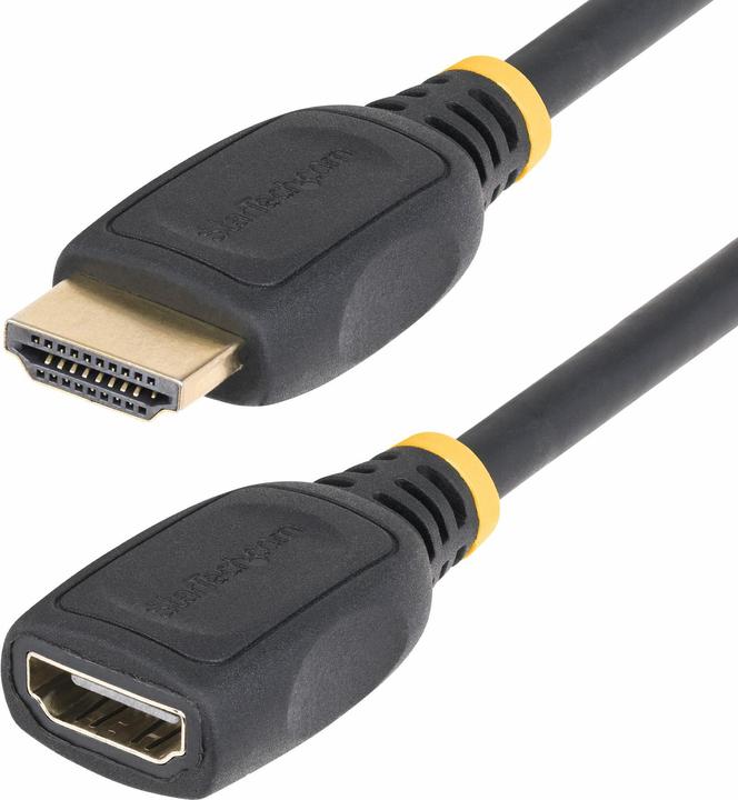 Actual product image StarTech com 6.6ft (2m) HDMI 2.0 Extension Cable, High Speed HDMI Port Saver Cable, 4K 60Hz, HDMI Ma (2 m, HDMI, 2.0)