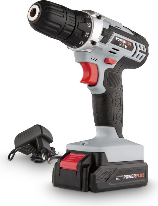 Image du produit Powerplus Perceuse-visseuse 20V - batterie 20V 1.3Ah et chargeur inclus (Fonctionnement sur batterie)