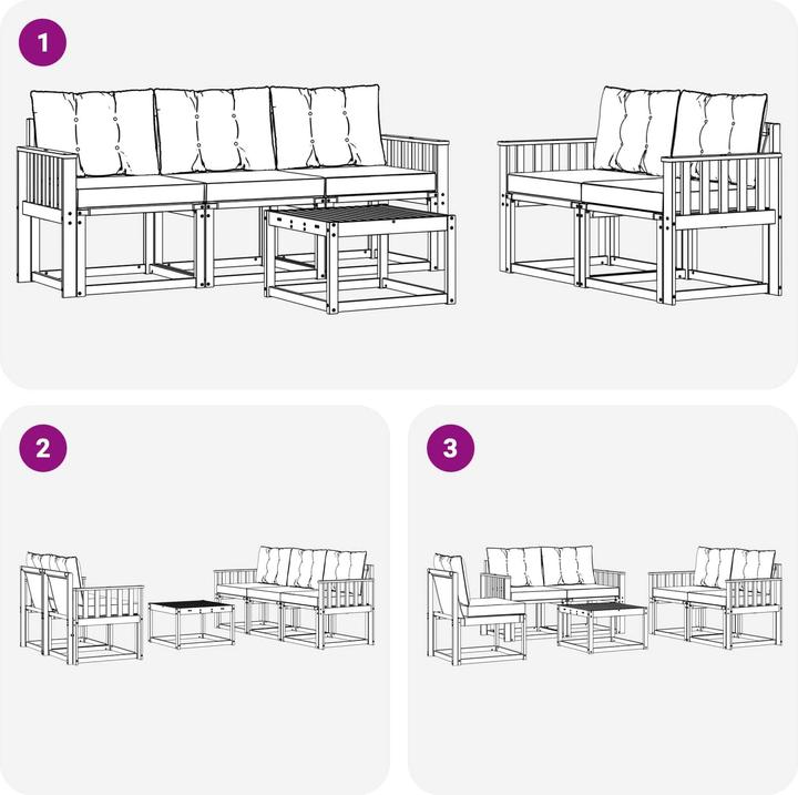 Produktbild vidaXL Outdoor-Sofa