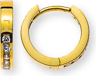 Image du produit Natsumi Schmuck Créoles en or jaune 9K/375 avec 16 zirconias (375/9 K Or jaune)