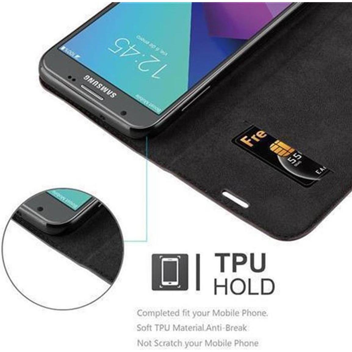 Thumbnail - Cadorabo Book Invisible Magnet Cover (Samsung Galaxy J7 2017), Smartphone Hülle, Braun