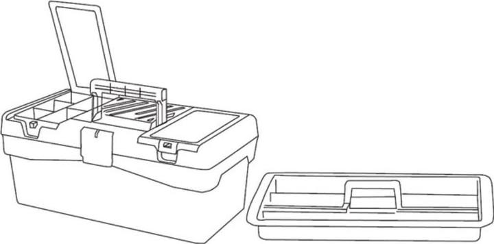 Actual product image Velleman - TOOL BOX - 400 x 217 x 166 mm - WITH TRAY (1 pieces)