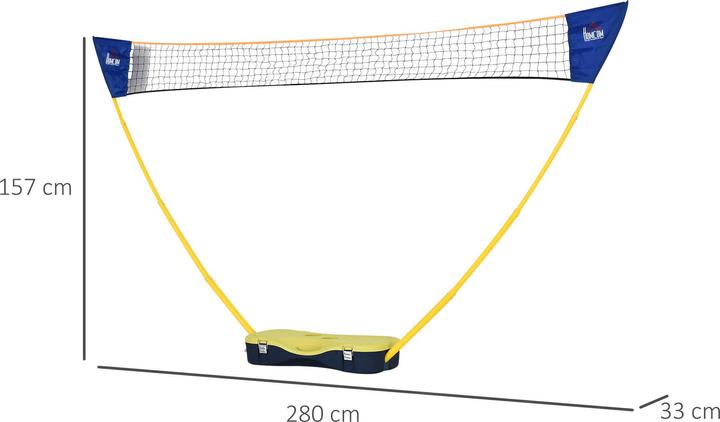 Produktbild Homcom Badmintonnetz mit 4 Schlägern