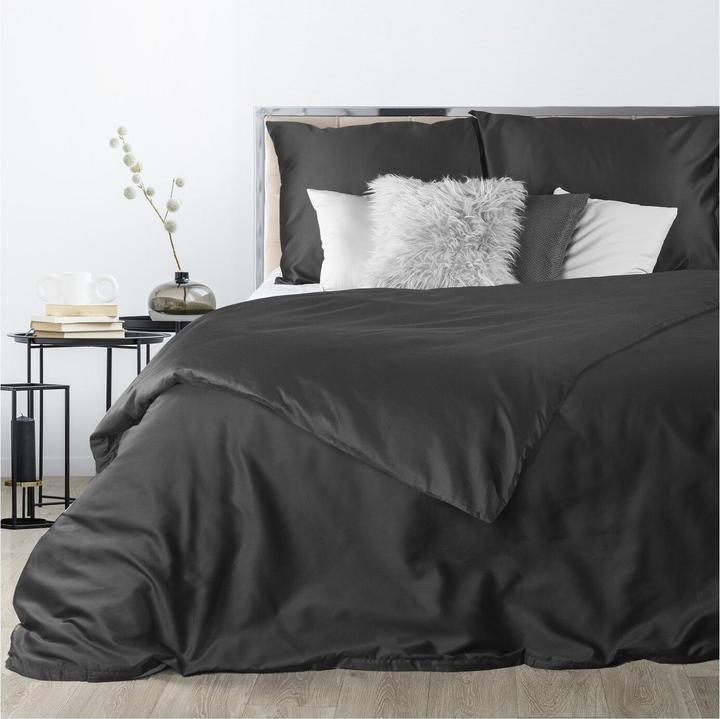 Eurofirany bedding set Satin Nova3 black 200x220 NP 3 pcs. Bedding (Duvet cover, 220 x 200 cm)