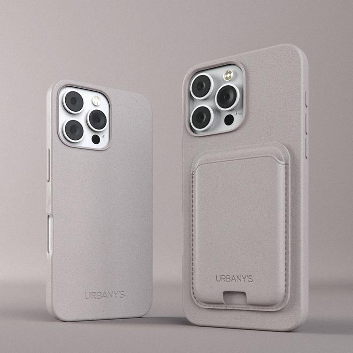 Produktbild Urbany's MagSafe Backcover aus veganem Leder Taupe (Apple iPhone 17 Pro)