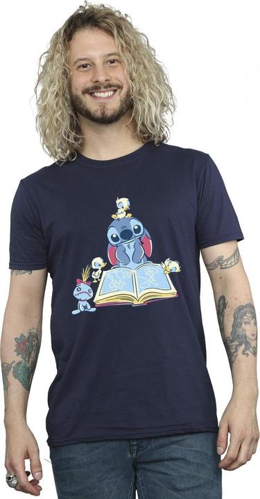 Immagine prodotto Disney Lilo & Stitch Reading A Book Maglietta Uomo (XXL)