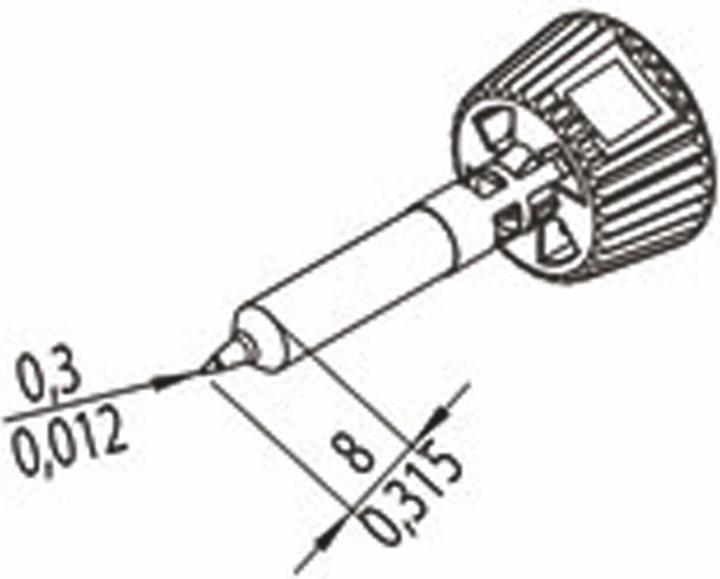 Actual product image 0142PDLF03/SB Soldering tip Tip size 0.30 mm Contents 1 pc. (Soldering tip)