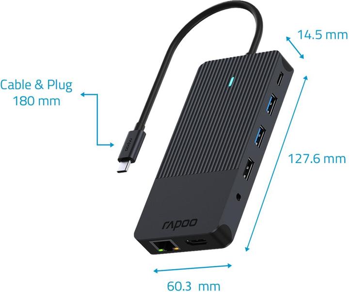 Produktbild Rapoo UCM-2006 (USB-C, 10 Ports)