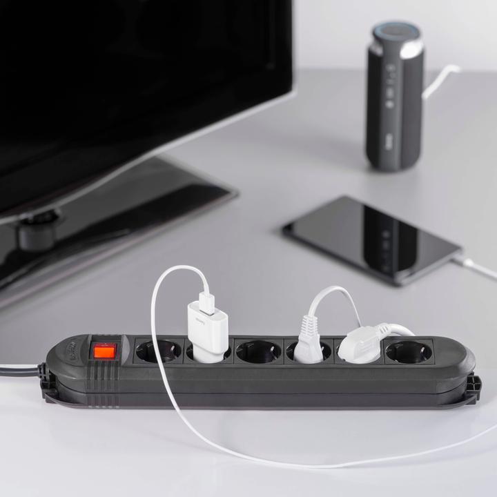 Produktbild Hama 00223037 Intelligente Steckerleiste 6 AC-Ausgänge 1,5 m (6x, CEE 7/3, 1.50 m)