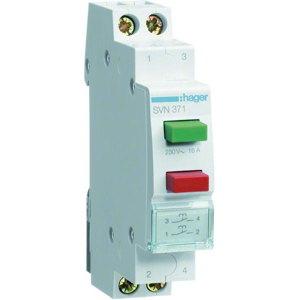 Hager HAG SVN371 Taster, 2fach, 2S, Elektronikzubehör + Gehäuse, Grün
