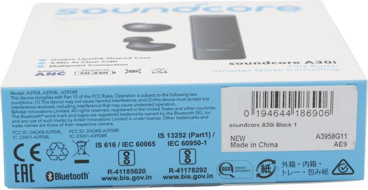 Image du produit soundcore A30i noir (7 h, Filaire, Sans fil)