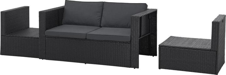 Immagine prodotto Juskys Polyrattan Lounge Salou - Schwarz/Grau