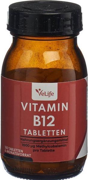 Actual product image VeLife Vitamin B12 Tabl (180 Piece, Pills, 81 g)