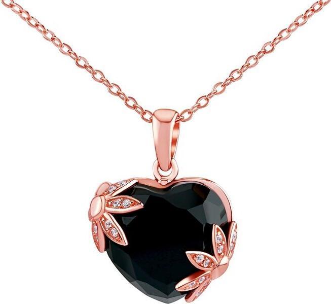 Immagine prodotto Silvego Trabl Collana in argento 925 placcato oro con cuore di zirconi DCC1610411NRG