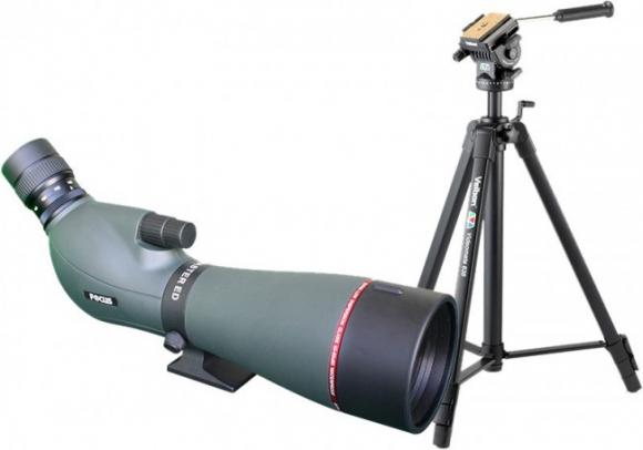 Focus Home Interactive Scope of the KIT VIEWMASTER 20-60X80, VELBON VIDEOMATE 63 (60x, 80 mm)