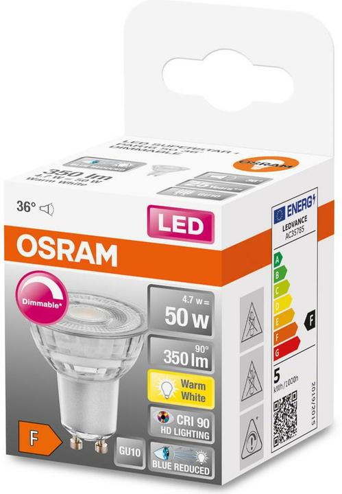Actual product image Osram GU10 reflector - Par16 (GU10, 4.70 W, 350 lm, 1 x, F)