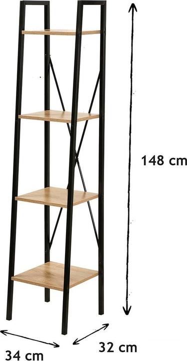 Image du produit Casâme Étagère Colonne 4 niveaux H148 cm - LEXIE