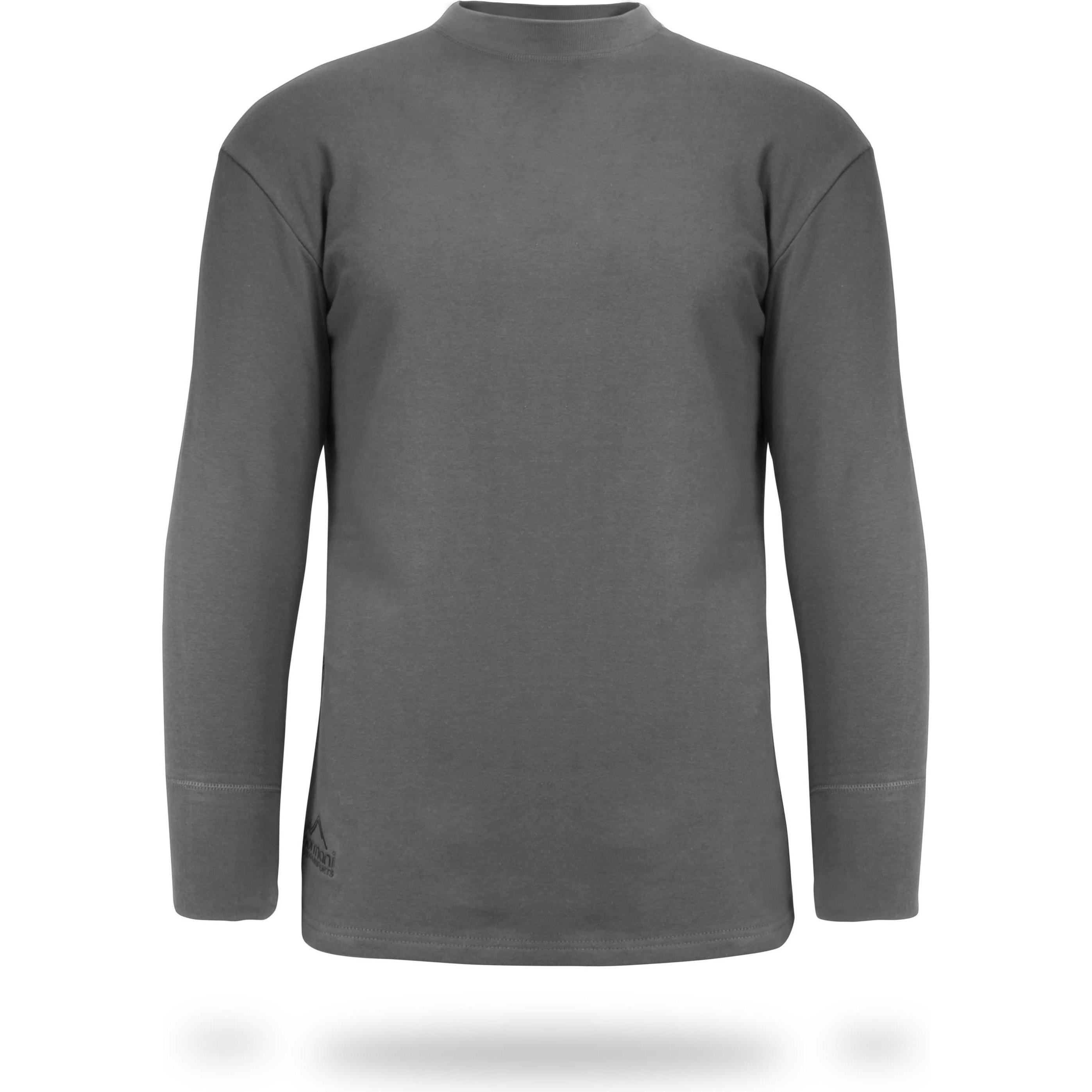 Normani, Herren, Shirt, Herren Winter Pl??sch Langarm-Shirt Mackenzie - 1639, Grau, (L)