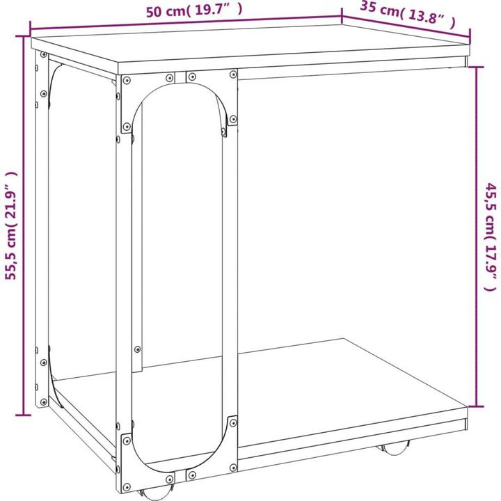 Image du produit vidaXL Beistelltisch (50 x 35 x 55.50 cm)
