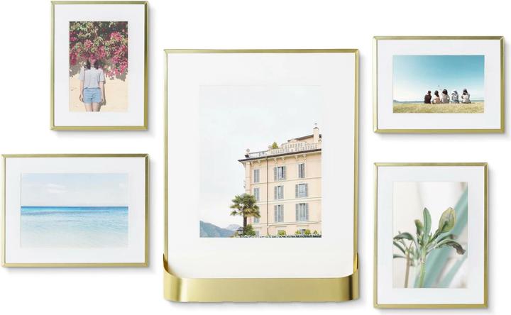 Produktbild Umbra Matinee Gallery Bilderrahmen 5er-Set (10 x 15 cm, 13 x 18 cm, 15 x 21 cm, 18 x 23 cm, 20 x 25 cm)