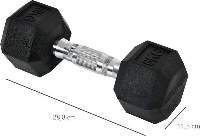 Produktbild Swisshandel24 Hexagon Kurzhanteln 2er Set Gusseisen Hanteln Griff gerändelt Hantel Set Kurzhantelset Gewichte Meta (2 x 6 kg)