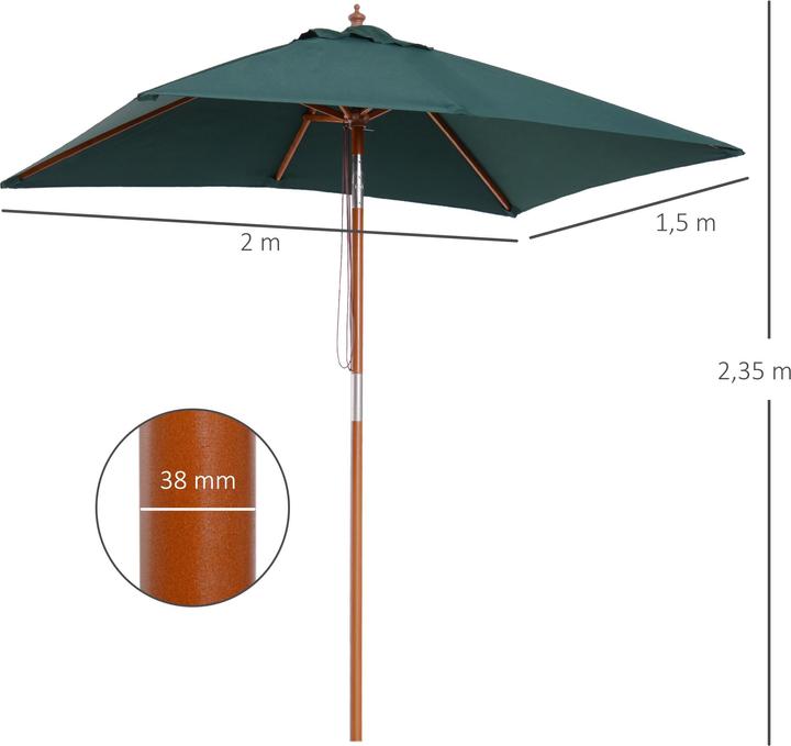 Produktbild Outsunny Sonnenschirm knickbar (1.50 m)