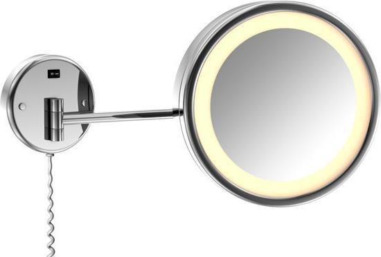 Actual product image Steinberg 650 series cosmetic mirror, with LED lighting, 2-arm, 3-fold magnification, 6509020