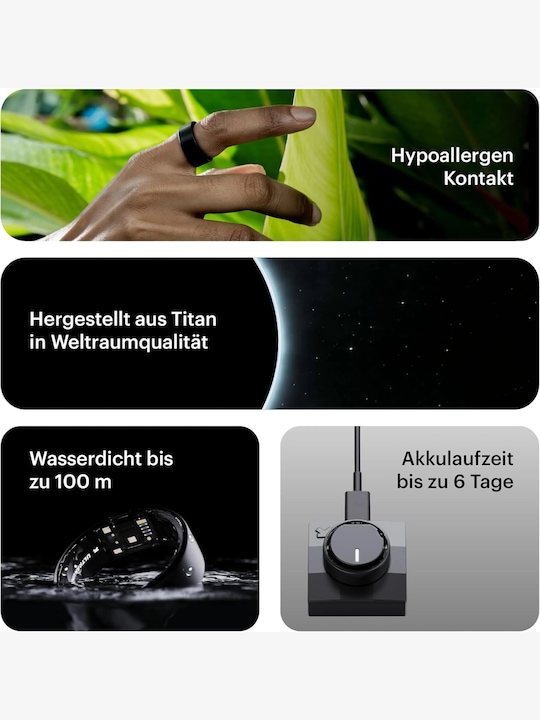 Actual product image Ultrahuman Ring Air- Size-14- Aster Air Black (14, Aster Black)