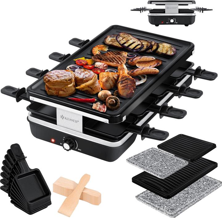 Kesser Raclette-Grill mit Naturgrillstein