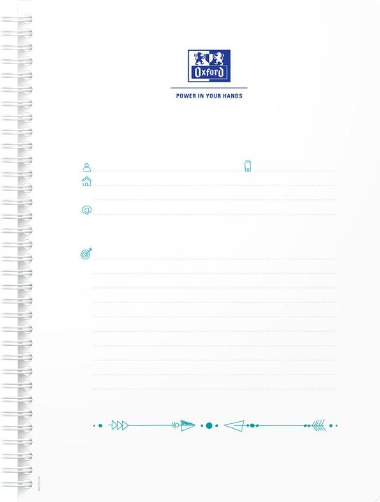 Produktbild Oxford FORME FLORAL - Spiralbuch (B5, Liniert, Harter Einband)