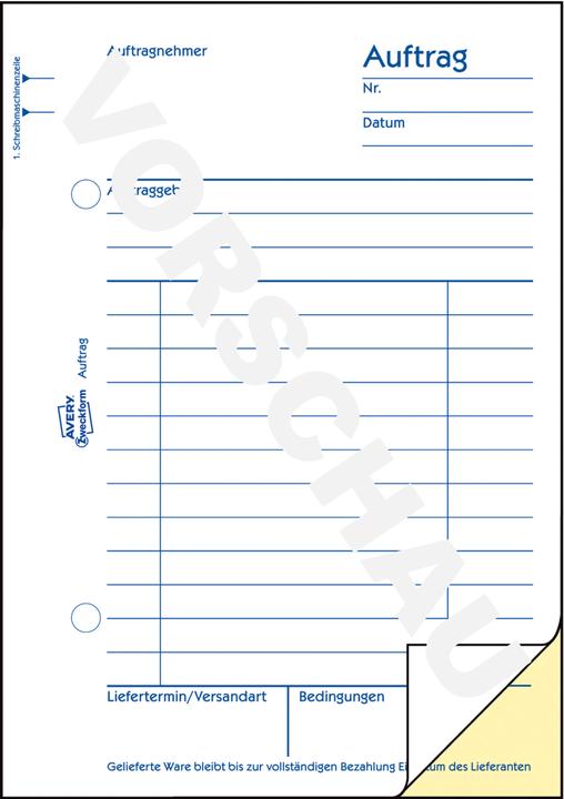 Produktbild Avery Auftrag (40 x)