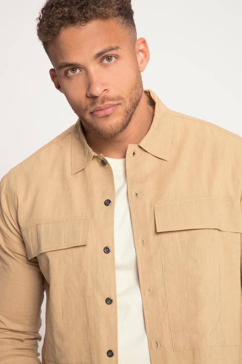 Immagine prodotto Sthuge Hemd, Overshirt, Leinenmix, Langarm, Kentkragen (XXL)