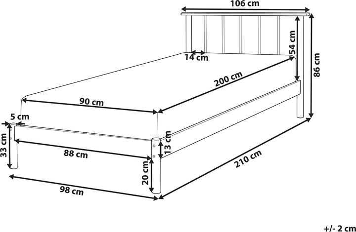 Actual product image Beliani Barret (90 x 200 cm)