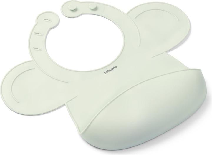 Babyono Silikon-Lätzchen 6M+ mit regulierbaren Verschluss (6 Mesi)