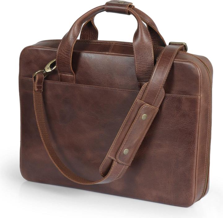 Produktbild Only-Bags.Store Top-Grain-Leder-Reise-16-Zoll-Laptoptasche, Aktentasche, Umhängetasche, Portfolio, Notebook (16")