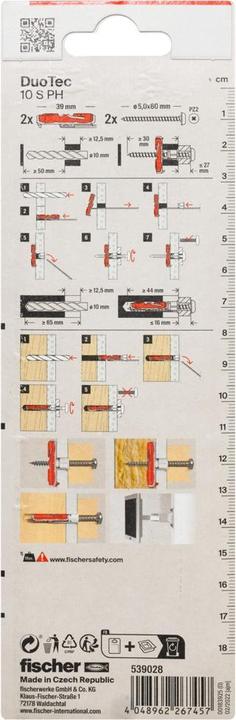 Actual product image Fischer Toggle dowel DUOTEC 10 S PH 47 mm (2 pcs.)