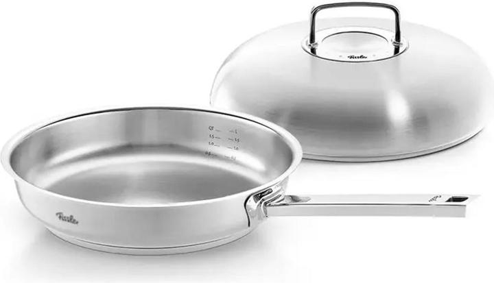 Immagine prodotto Fissler Padella in acciaio inox senza Novogrill con coperchio ad alta capacitàOriginal-Profi Collection®28 (28 cm, Padella per friggere, Acciaio inossidabile)