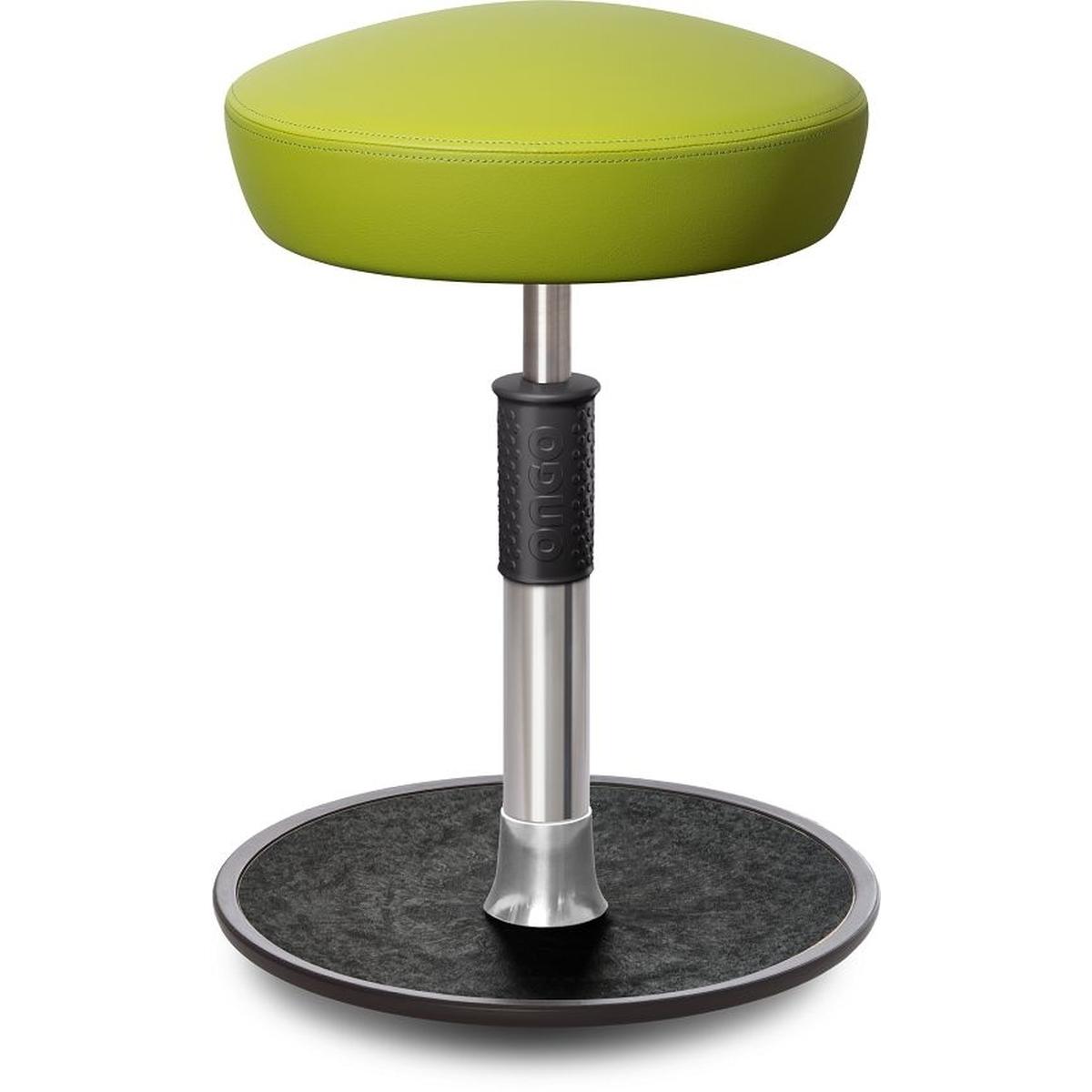 Ongo, Bürostuhl, Sitz- Stehhocker Free Regular Hutsitz skai Kunstleder h.grün Chrom /schwarz