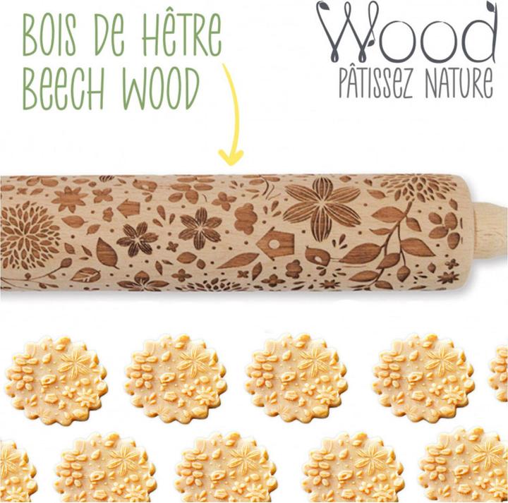 Actual product image ScrapCooking Roll of dough with embossing "NATURE
