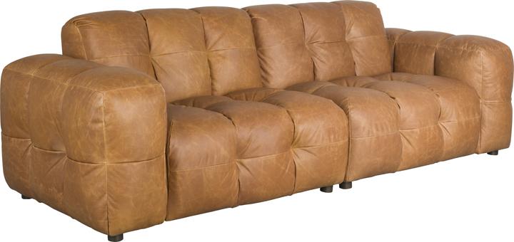 Produktbild Dutchbone Sofa Hackman 3-Seater Leather Cognac (3-Sitzer)