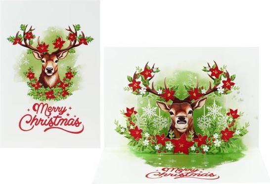 Actual product image MU Classic 3D Pop-Up Weihnachtskarten 5er Set Classic Christmas Series (5 pcs.)