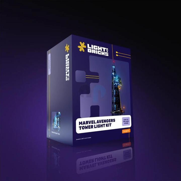 Actual product image Light my bricks LED light set for LEGO Avengers Tower 76269
