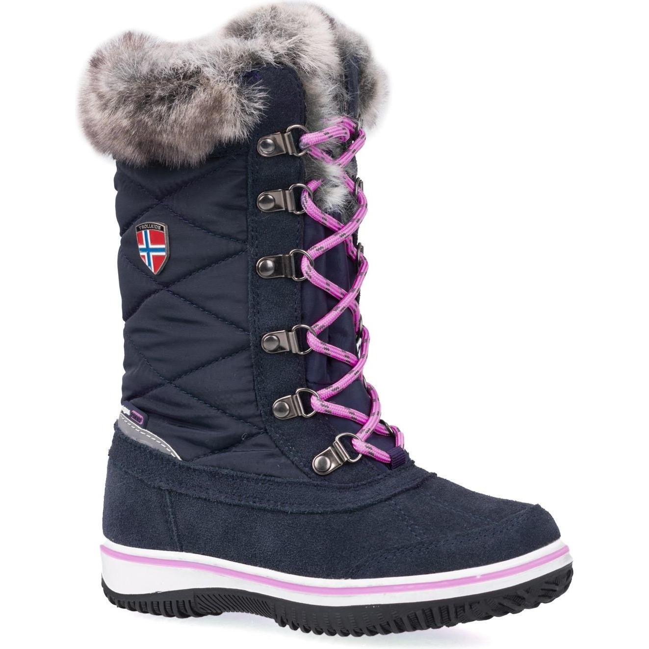 Trollkids, Unisex, Boots + Stiefel, Holmenkollen Snow Schuhe, Blau, (35)